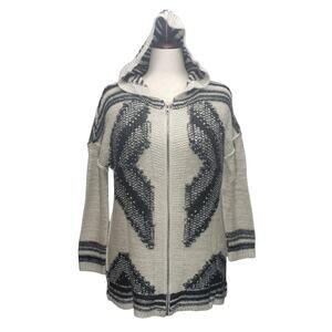 RDI Oversized Aztec Fringe Hoodie Cardigan | Zip Front | Women’s SP